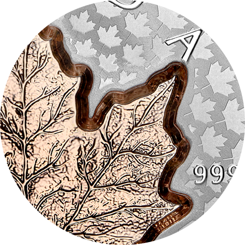 Reference image of 1 oz. Fine Silver Coin – Super Incuse Silver Maple Leaf