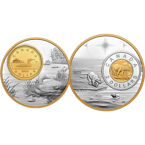 Gold plating on coin 5 and 6