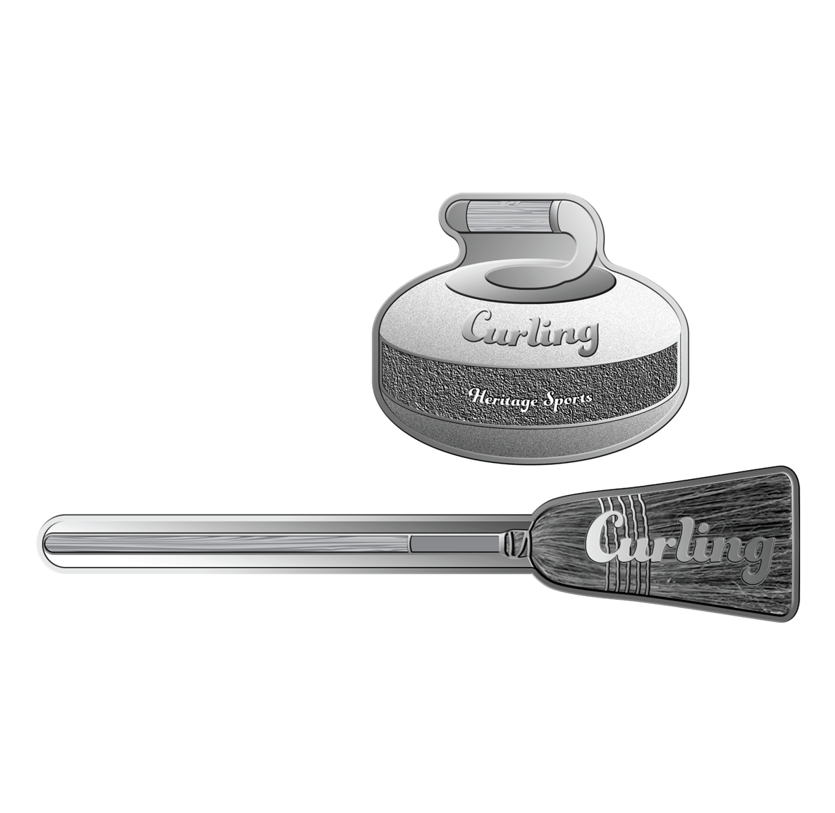 Heritage Sports Series: Curling - Fine Silver 2-Coin Set