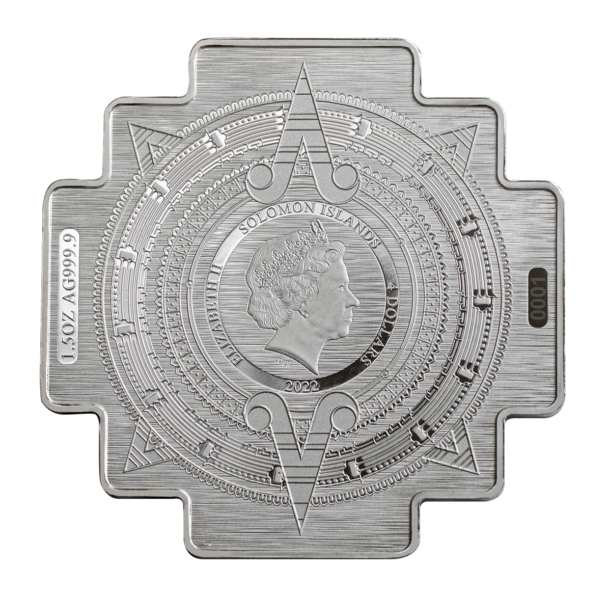 Reference image of 2022 $4 Fine Silver Coin – Incan House of the Sun Maze