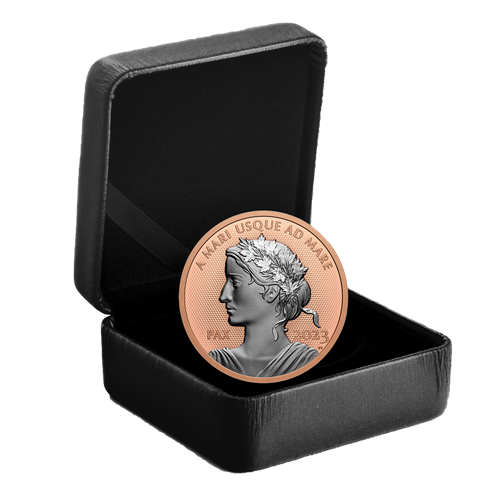 1 oz. Rose Gold Plated Pure Silver Coin Peace Dollar The Royal