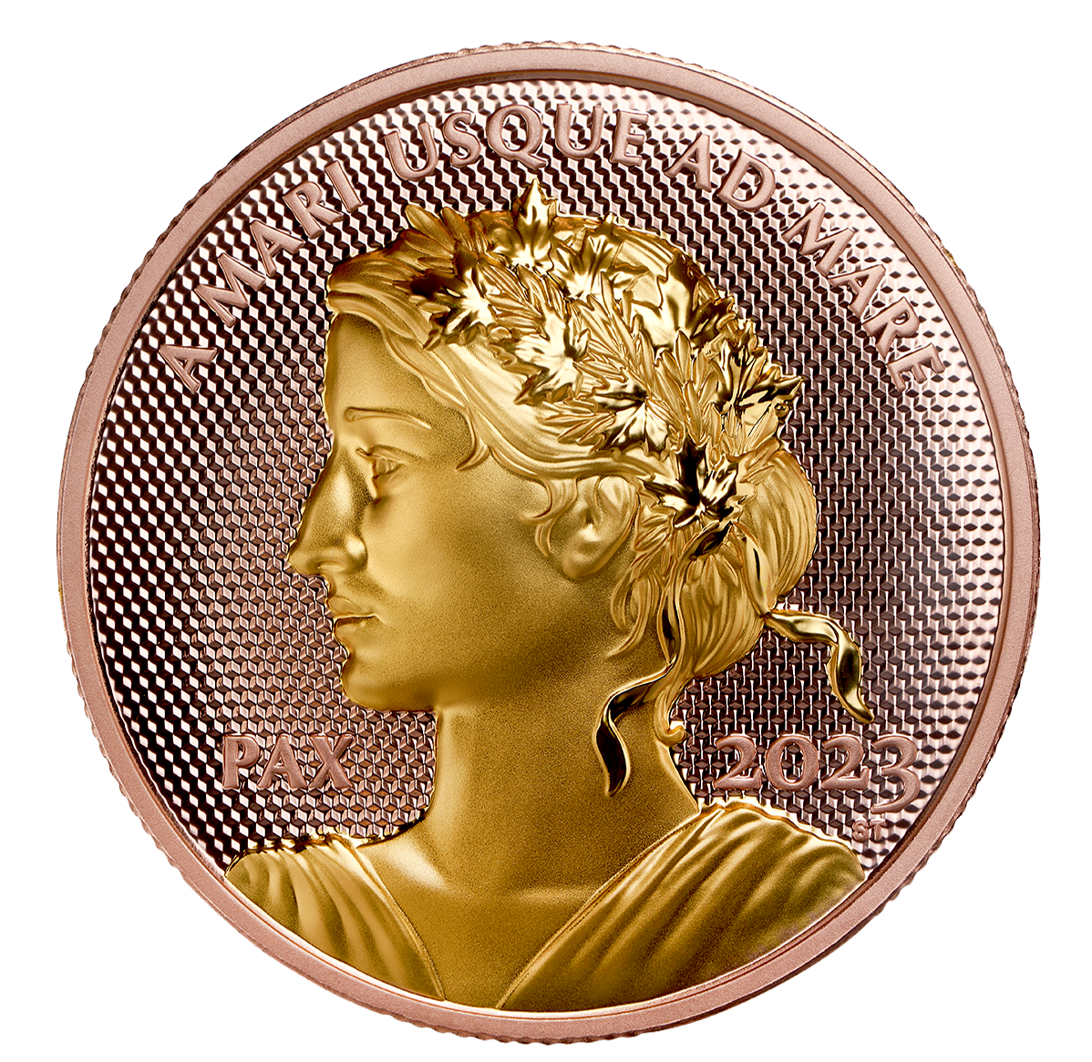 Reference image of 1 oz. Rose Gold Plated Pure Gold Coin – Peace Dollar