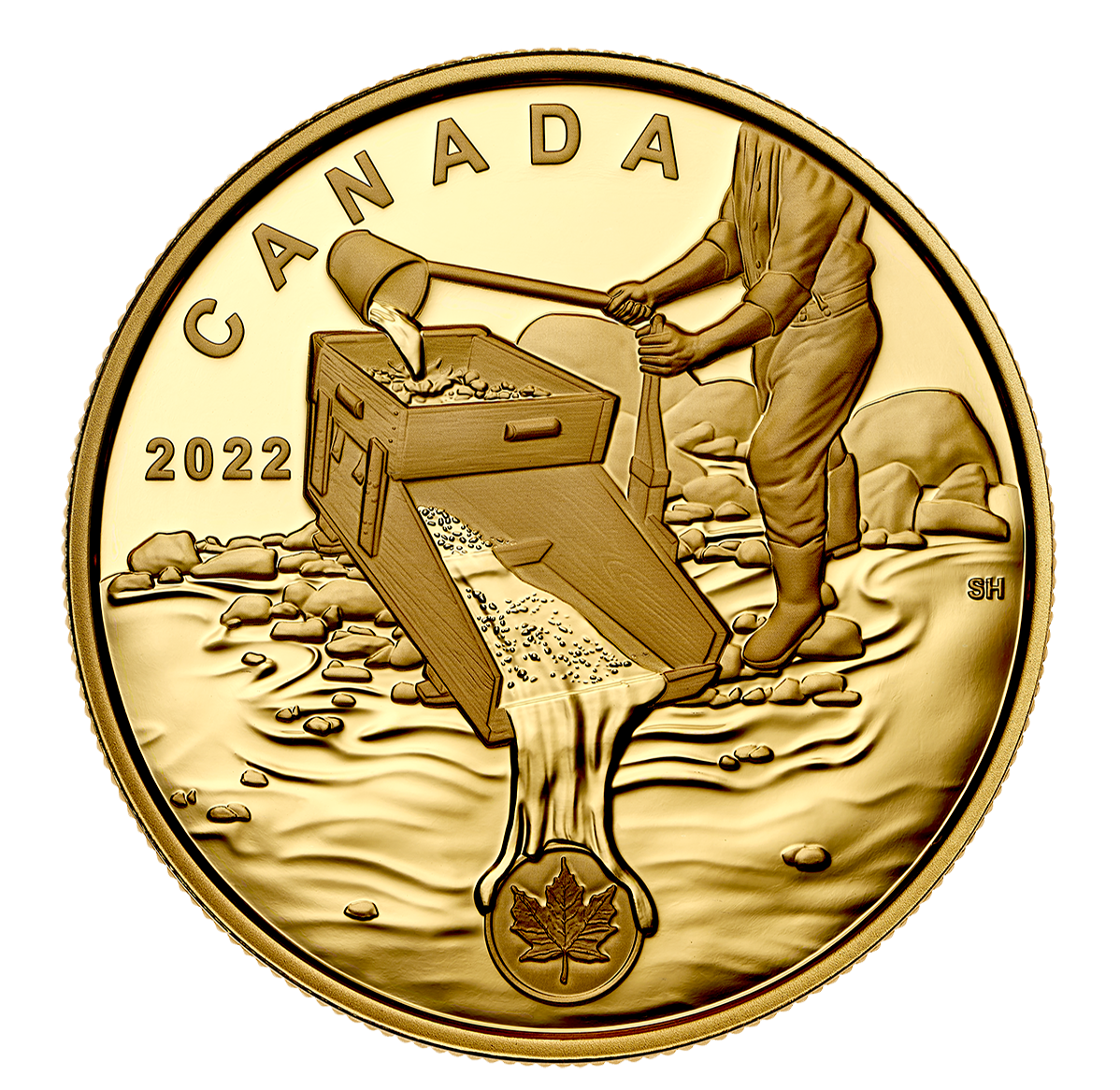 99.999 Pure Gold Coin Klondike Gold Rush Prospecting for Gold The