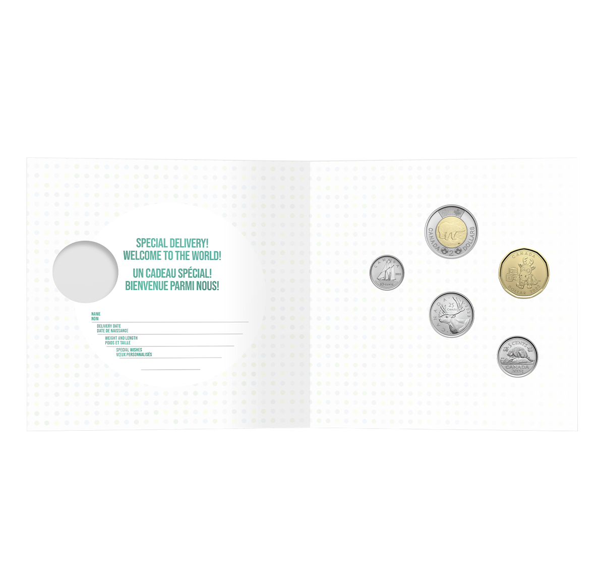 Baby FiveCoin Gift Card Set (2023) The Royal Canadian Mint