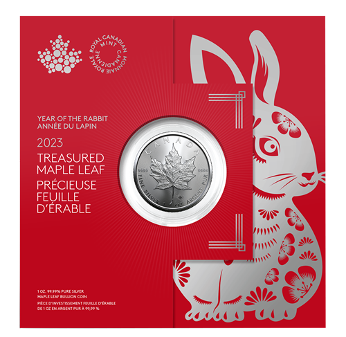 1 oz. 99.99% Pure Silver Coin – Treasured Silver Maple Leaf: Year