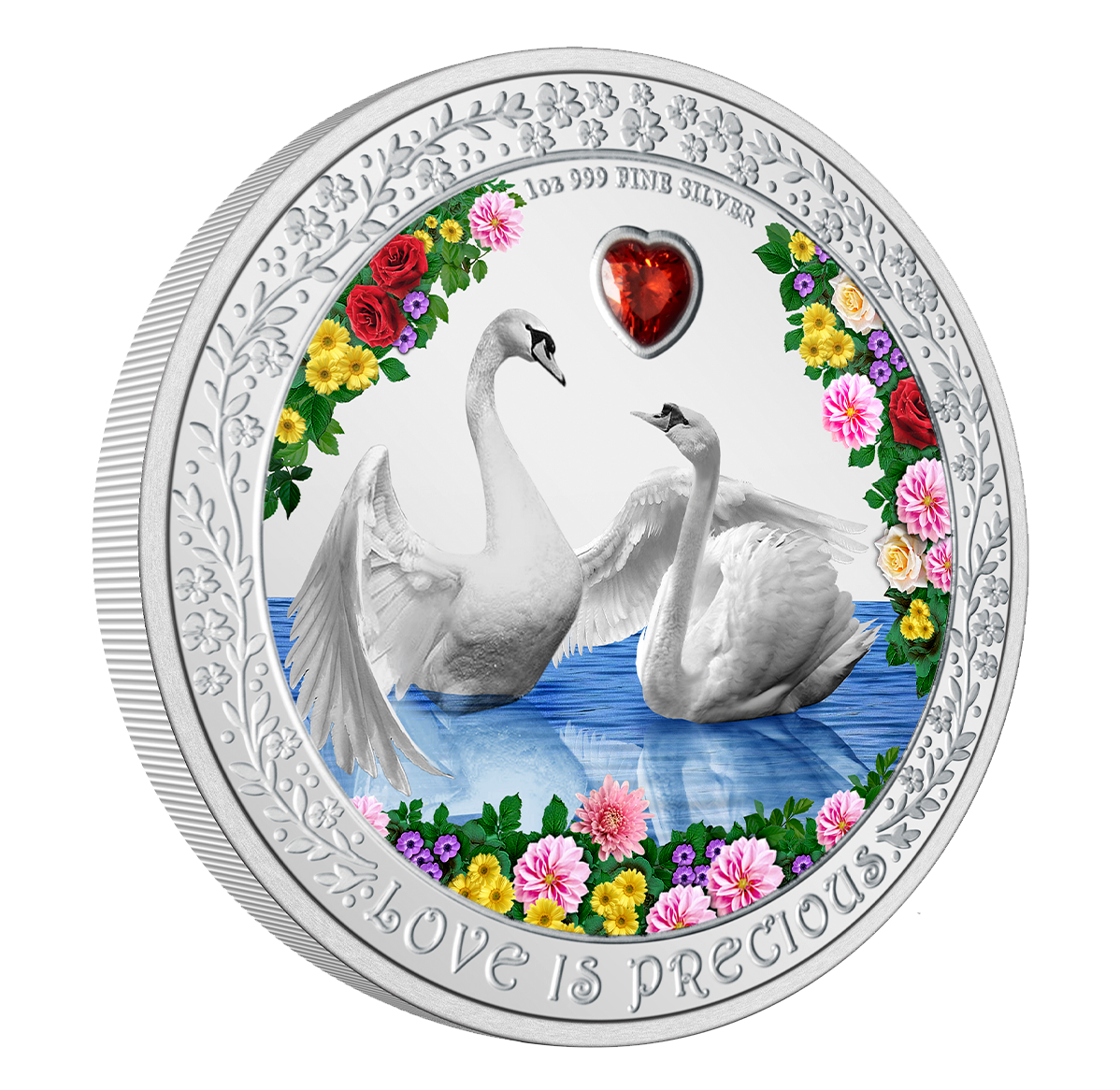 2023 $2 Fine Silver Coin – Love is Precious : Swans | The Royal