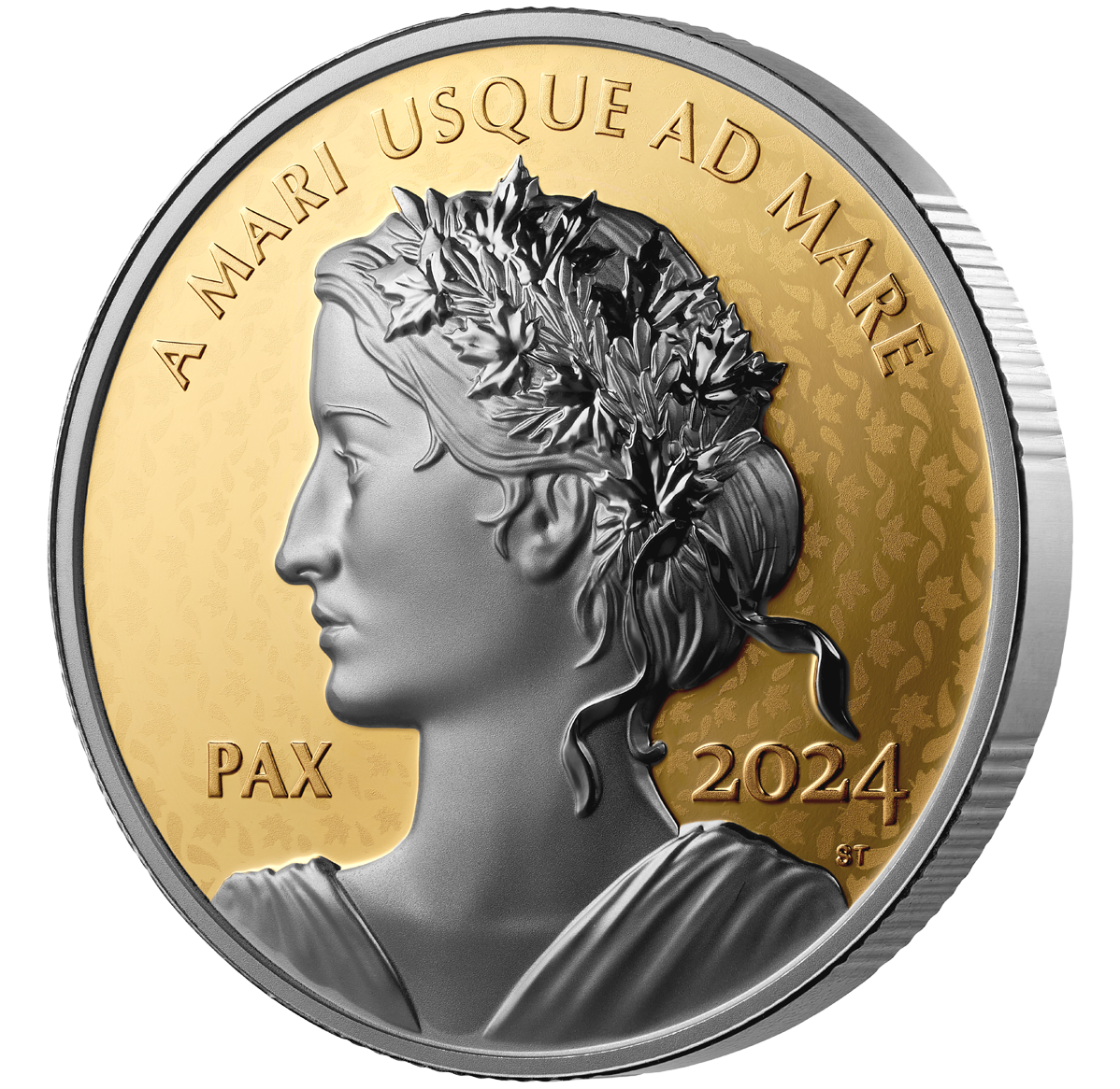 1 oz. Platinum Plated Pure Gold Coin Peace Dollar The Royal