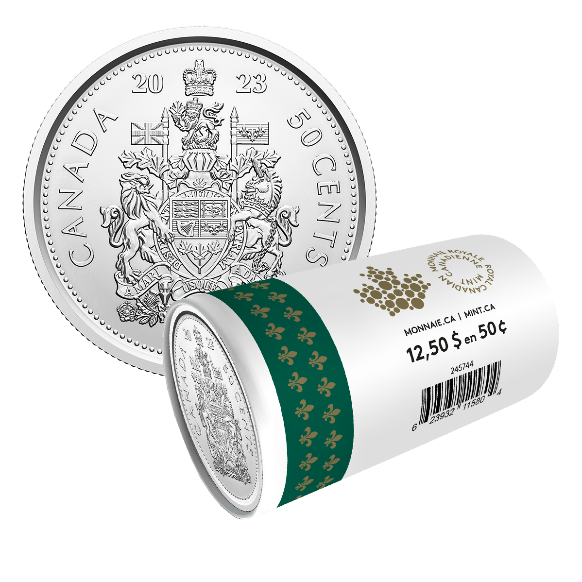 50-Cent Special Wrap Circulation Roll – His Majesty King Charles