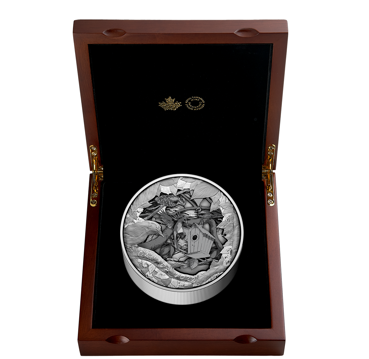 175 Fine Silver Coin From the R&D Lab Birds in Shadow Box The Royal Canadian Mint