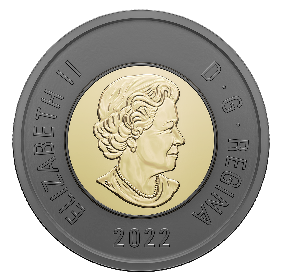PCGS MS65 2022 カナダ $2 ブラックリング クイーン エリザベス $2 Special Wrap Roll – Honouring Queen Elizabeth II | The