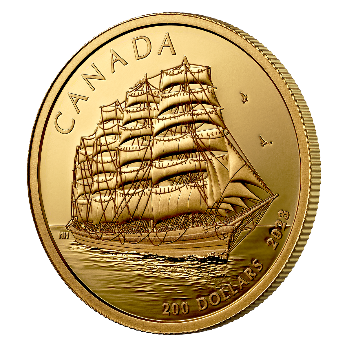 Pure Gold Coin – Tall Ships: Full-Rigged Ship | The Royal Canadian