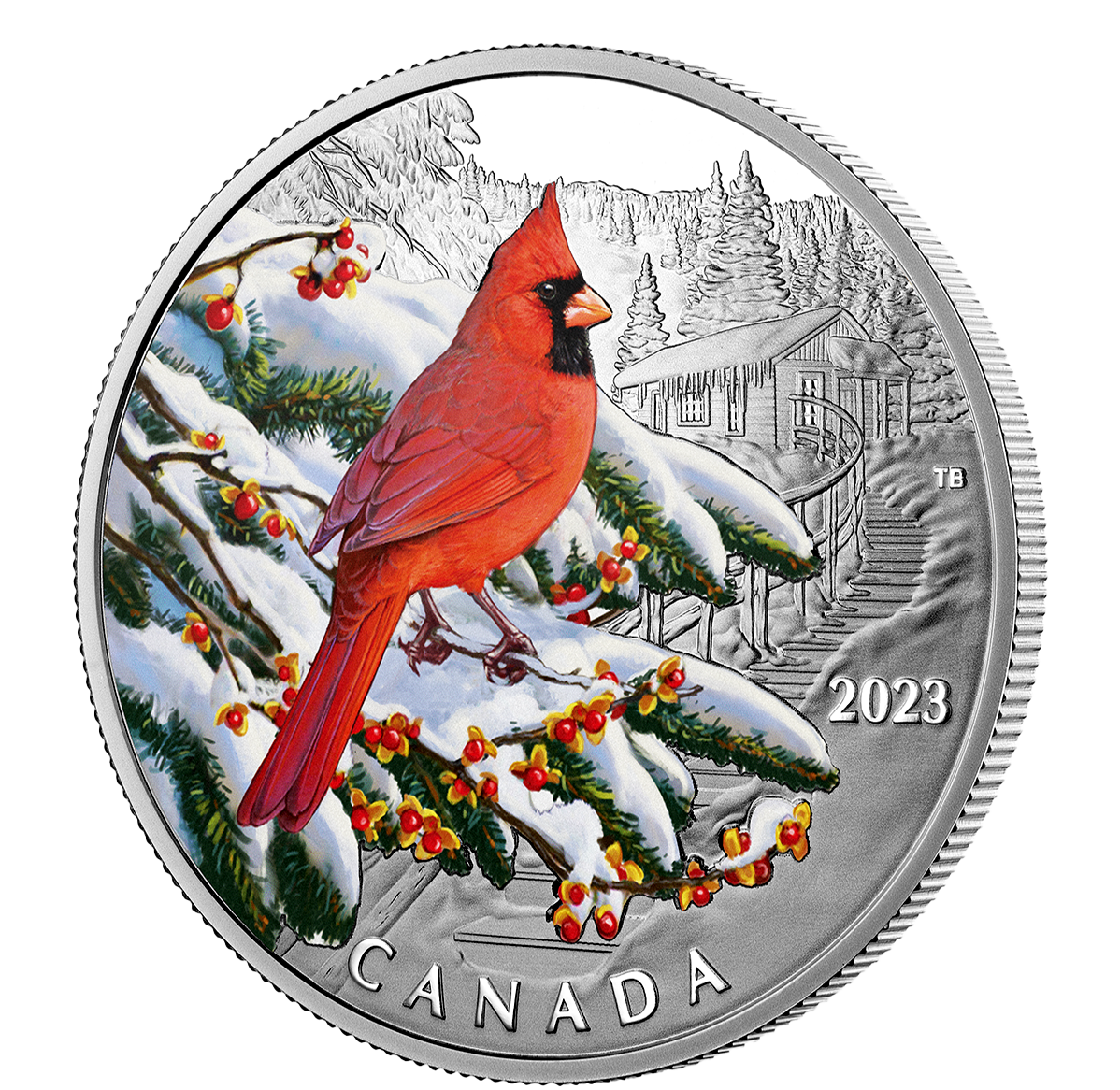 1 oz. Pure Silver Coin – Colourful Birds: Northern Cardinal | The Royal