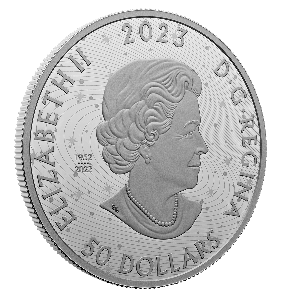 Pure Silver Coin with Black Light Effect – Pingualuit Crater
