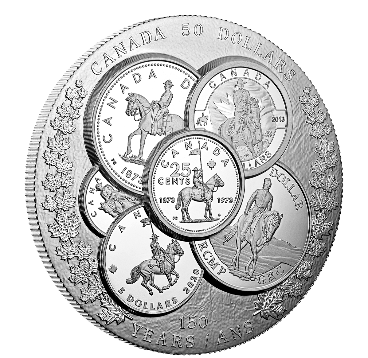 50 Fine Silver Coin Curated Coin Collection RCMP The Royal Canadian Mint