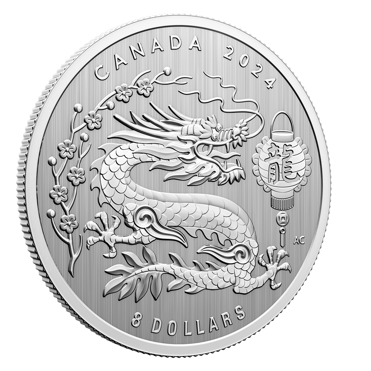 ¼ oz. Pure Silver Coin Lunar Year of the Dragon The Royal Canadian Mint