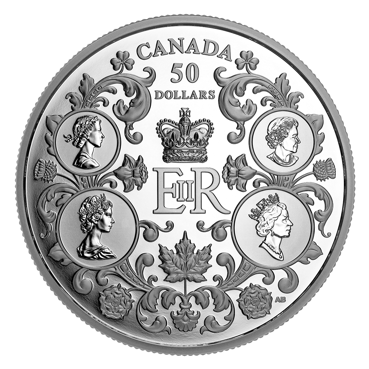 5 oz. Pure Silver Coin Queen Elizabeth II’s Reign The Royal Canadian Mint