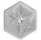 Pièce hexagonale de 20 $ en argent pur rehaussée d’un cristal – Flocon de neige
