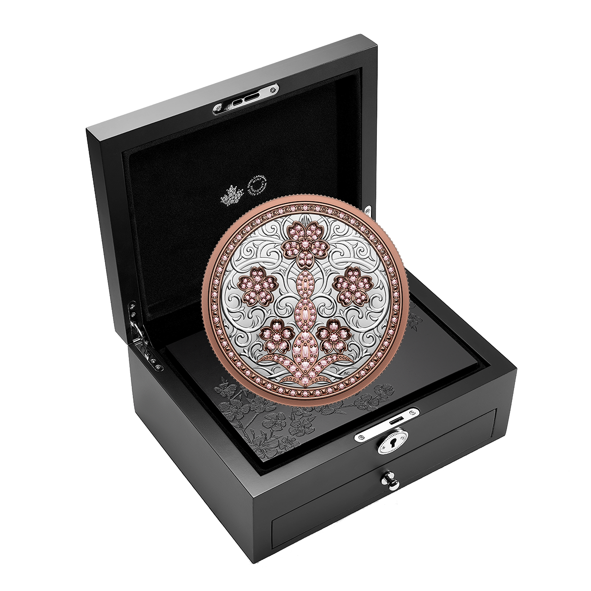 2 oz. Pure Platinum Pink Diamond Coin Harmonious The Royal Canadian