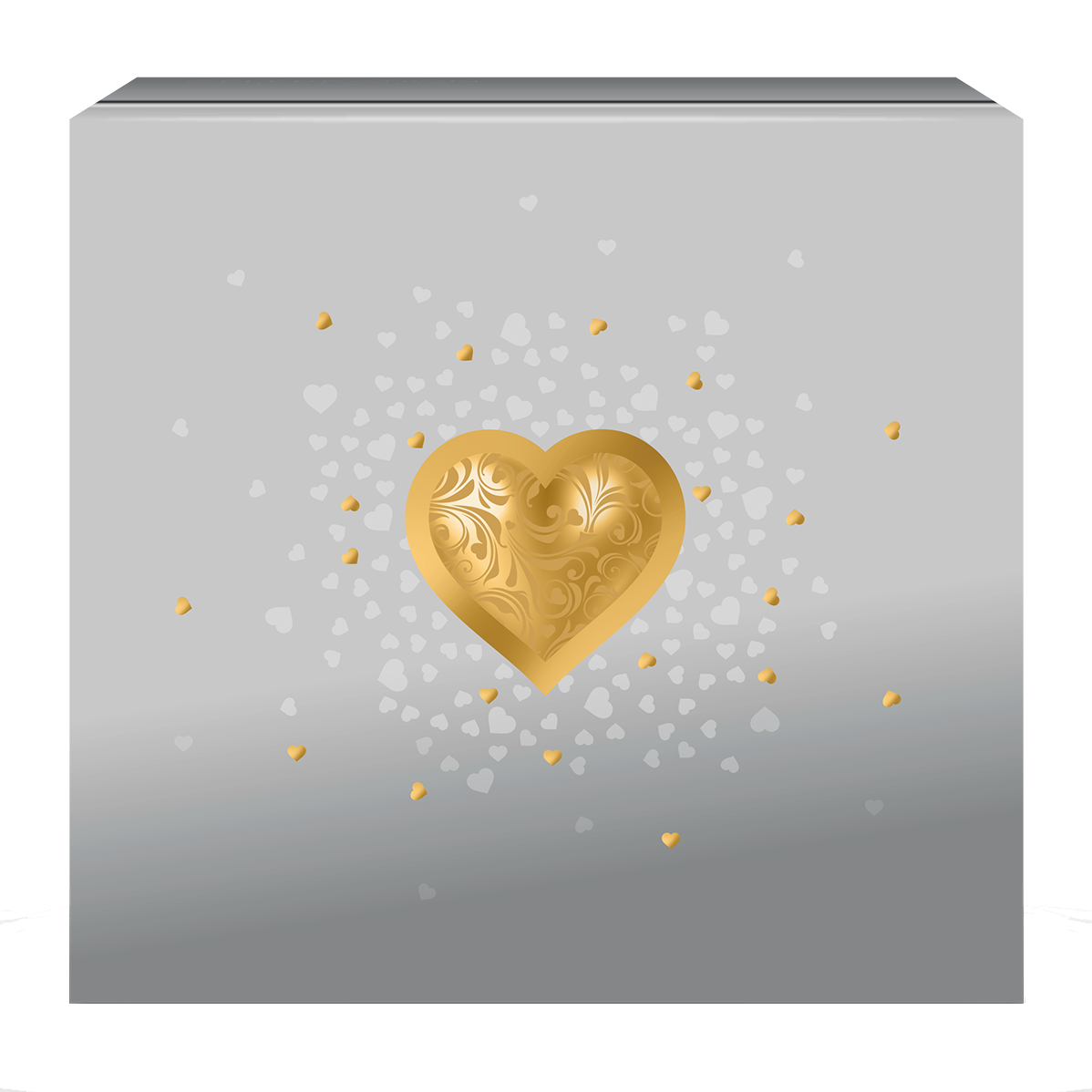 Reference image of Celebrate Love - 1 oz. Pure Silver Coin with Yellow Gold Plating