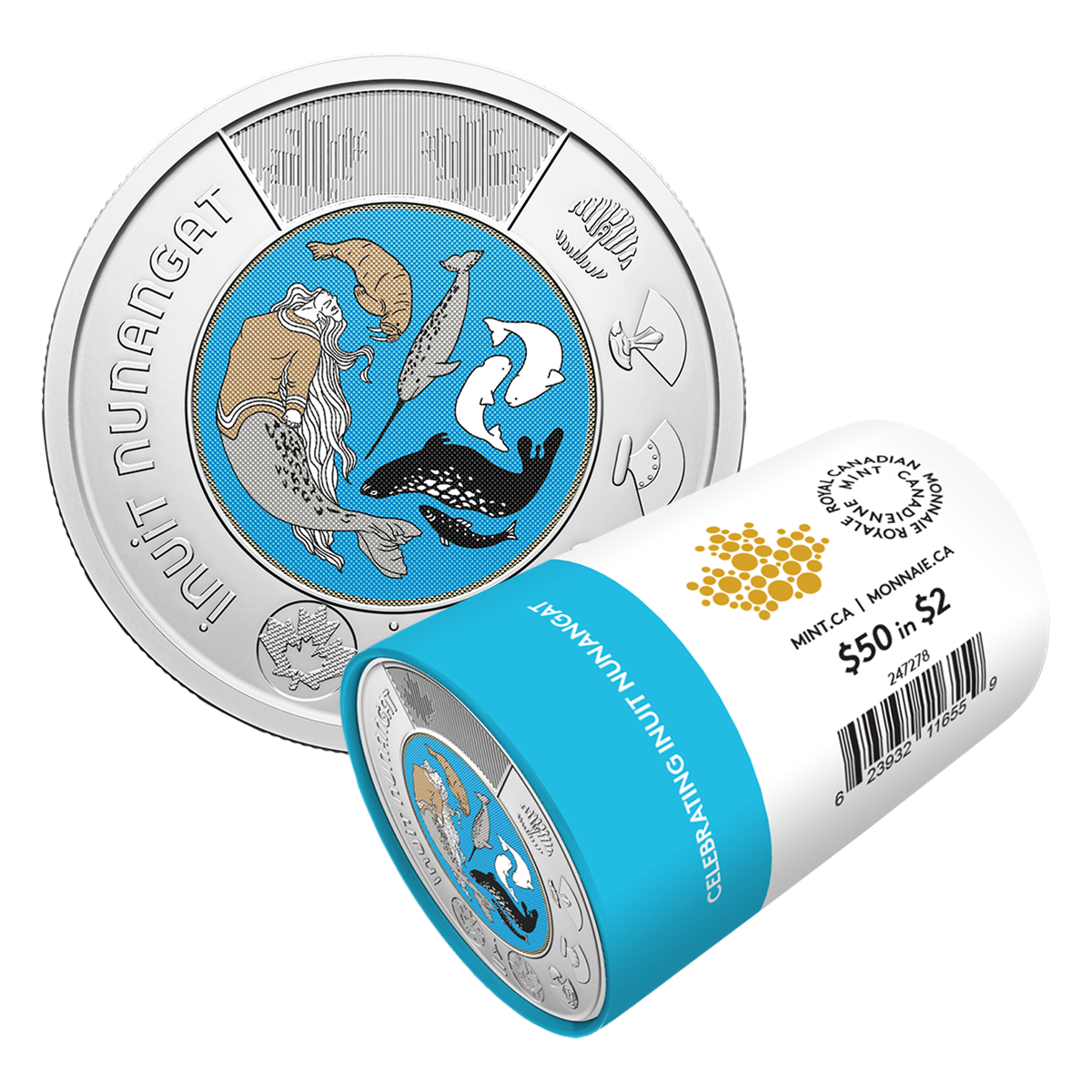 2024 $2 Celebrating Inuit Nunangat Colourized Special Wrap Roll