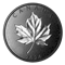 5 oz. Pure Silver Coin with Black Rhodium Plating – Maple Leaves in Motion
