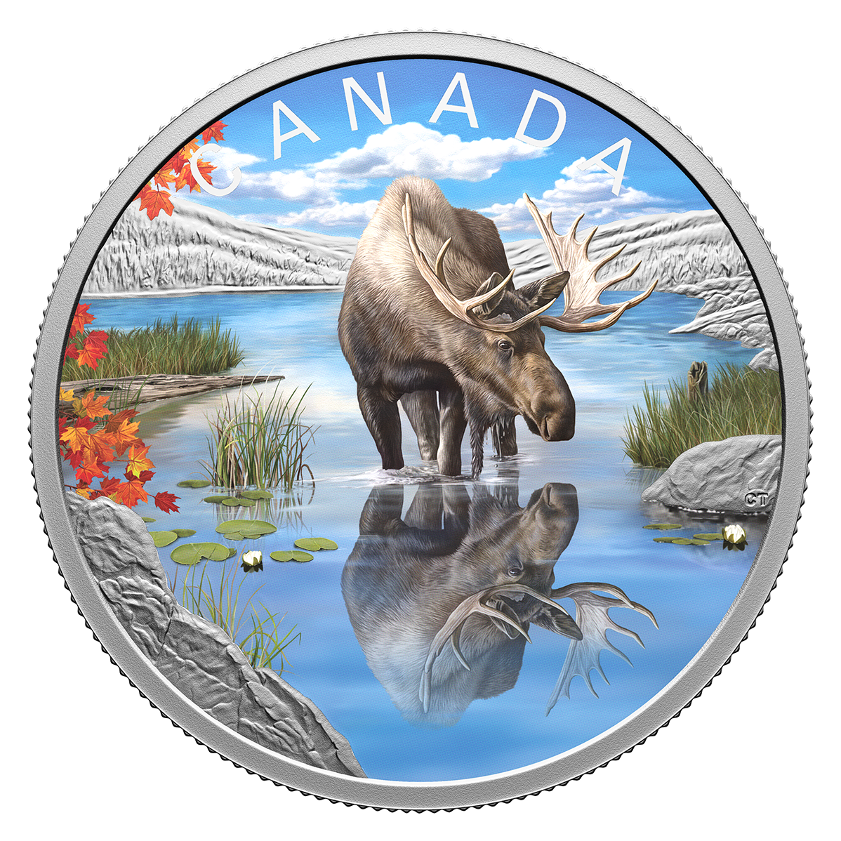 Pure Silver Coin – Wildlife Reflections: Moose | The Royal