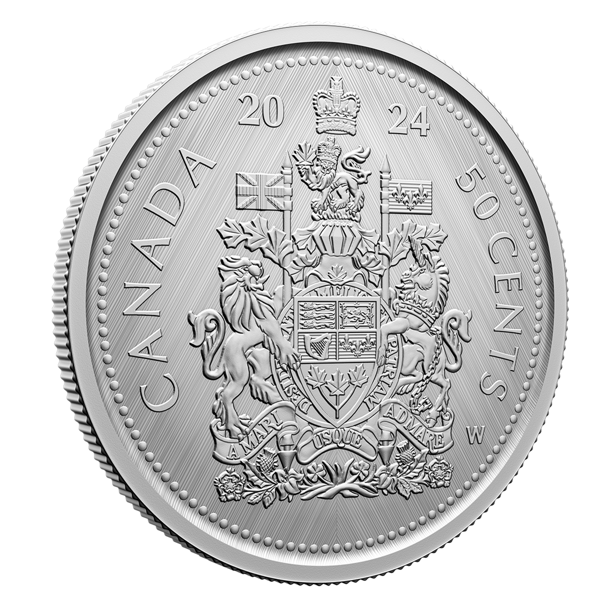 50-Cent Pure Silver Coin – Tribute: W Mint Mark – Coat of Arms | The ...