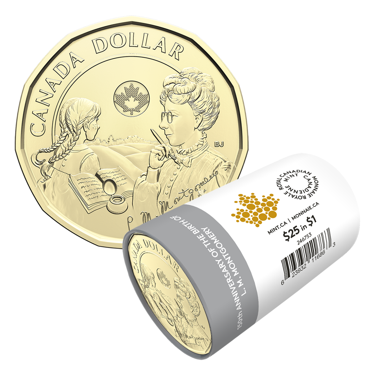 2024 $1 150th Anniversary of the Birth of L. M. Montgomery Non-colourized Special Wrap Roll