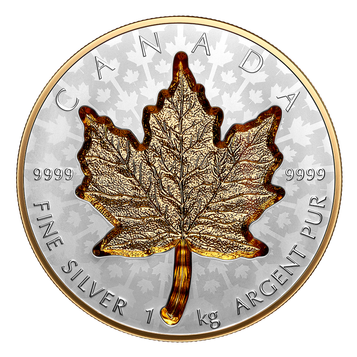 1 Kilo Fine Silver Coin – Super Incuse Silver Maple Leaf