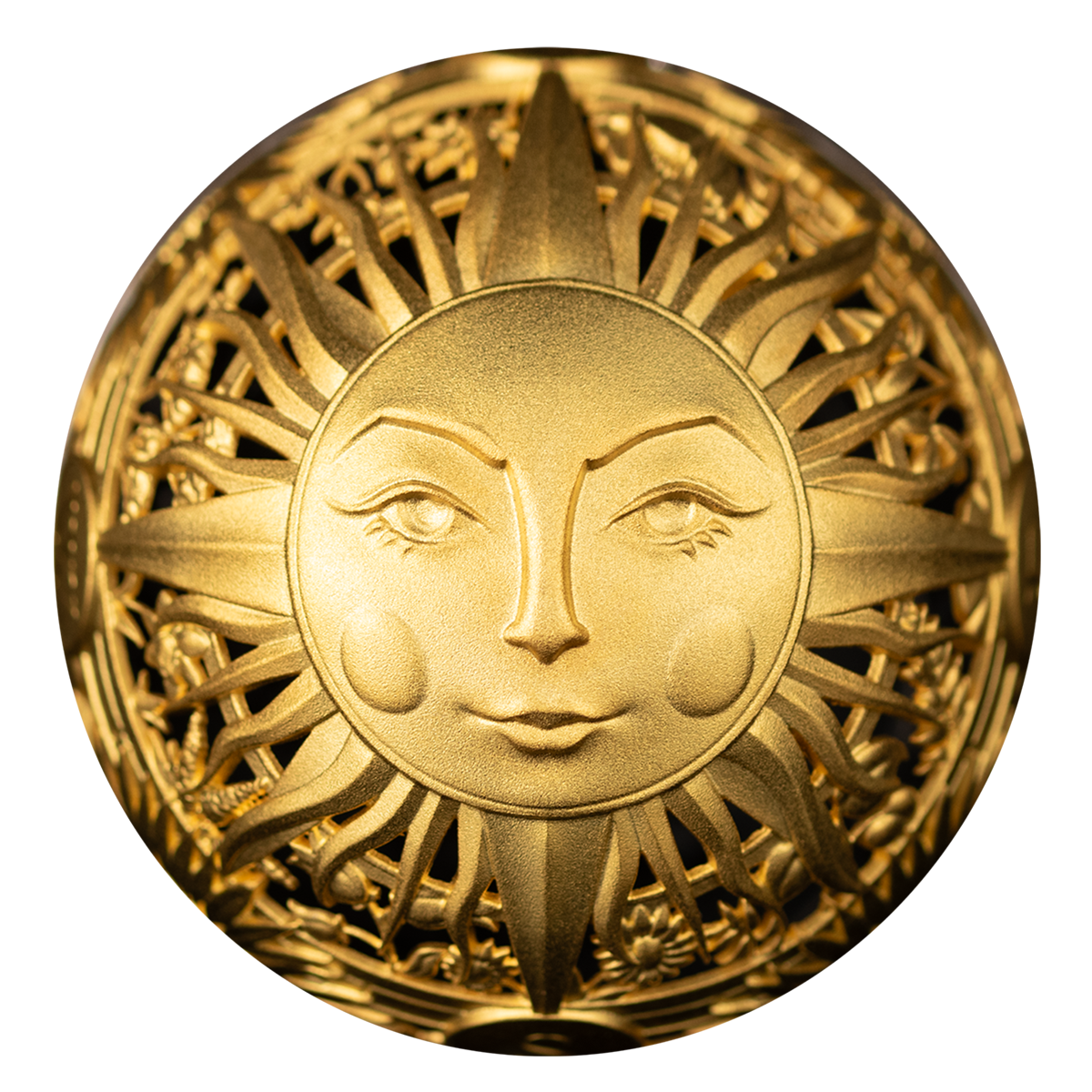 2024 $5 Fine Silver Coin - Filigree Spherical Sun And Moon