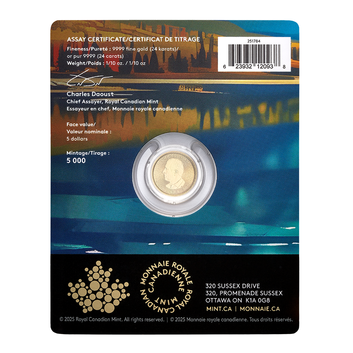 2026 Treasured Gold Maple Leaf: Wolf Privy Mark - 1/10-oz. 99.99% Pure Gold Coin (Premium Bullion)