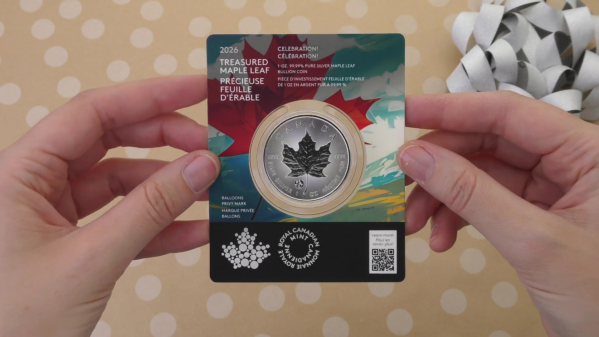 2026 Treasured Silver Maple Leaf: Celebration Privy Mark - 1-oz