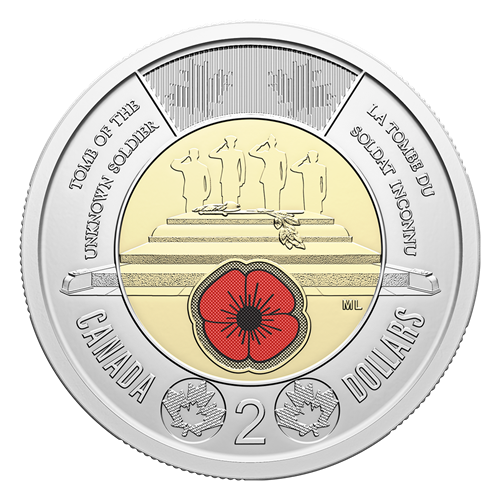  $2 Honouring Canada’s Unknown Soldier Commemorative Circulation Coin