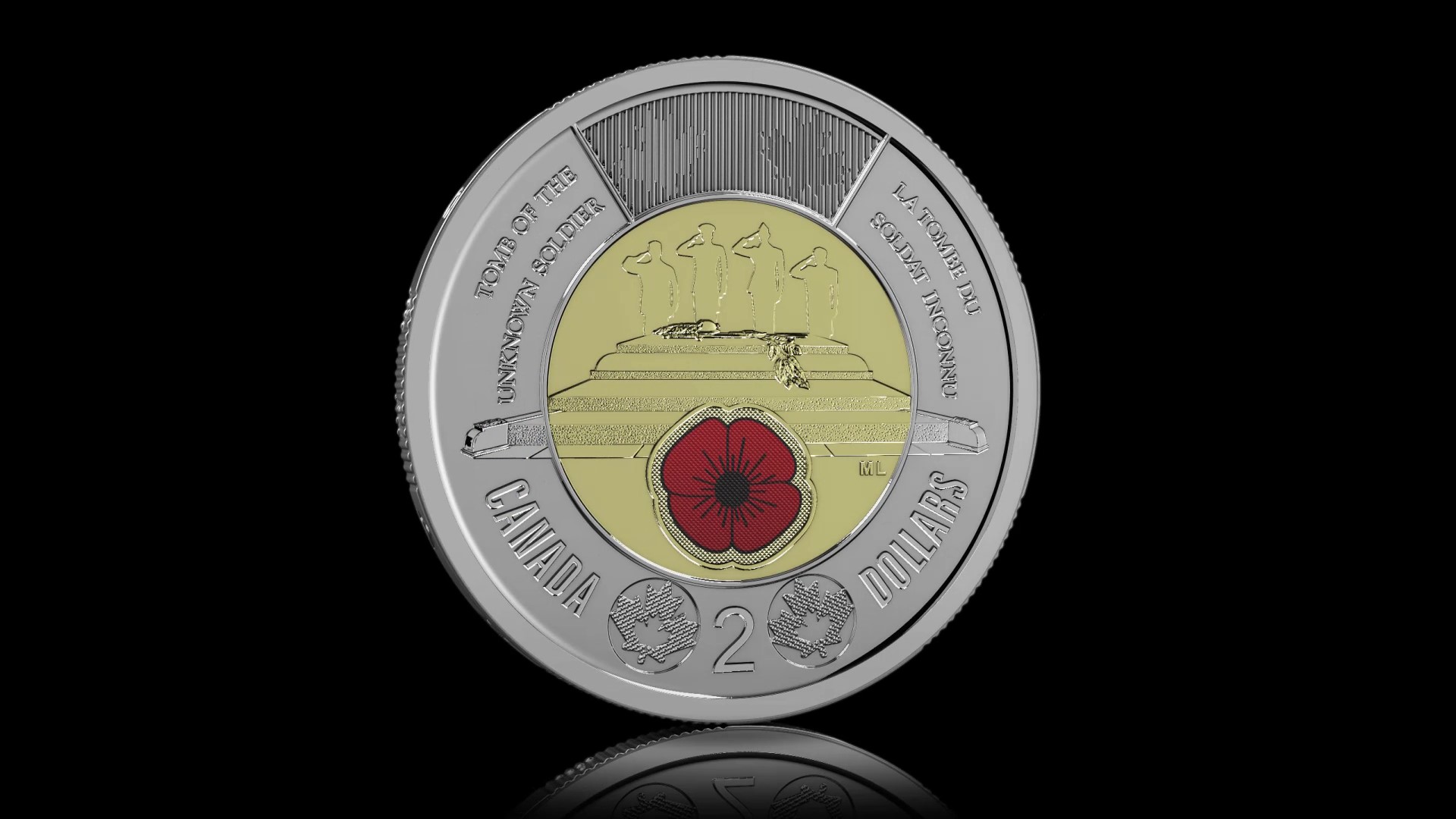 2025 $2 Honouring Canada's Unknown Soldier Colourized Special Wrap