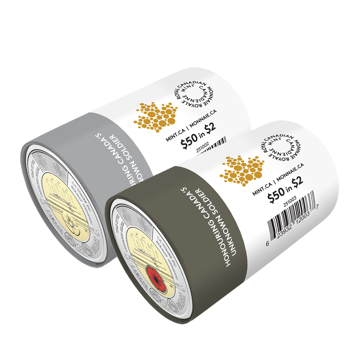 2025 $2 Honouring Canada’s Unknown Soldier Special Wrap Roll Box Set