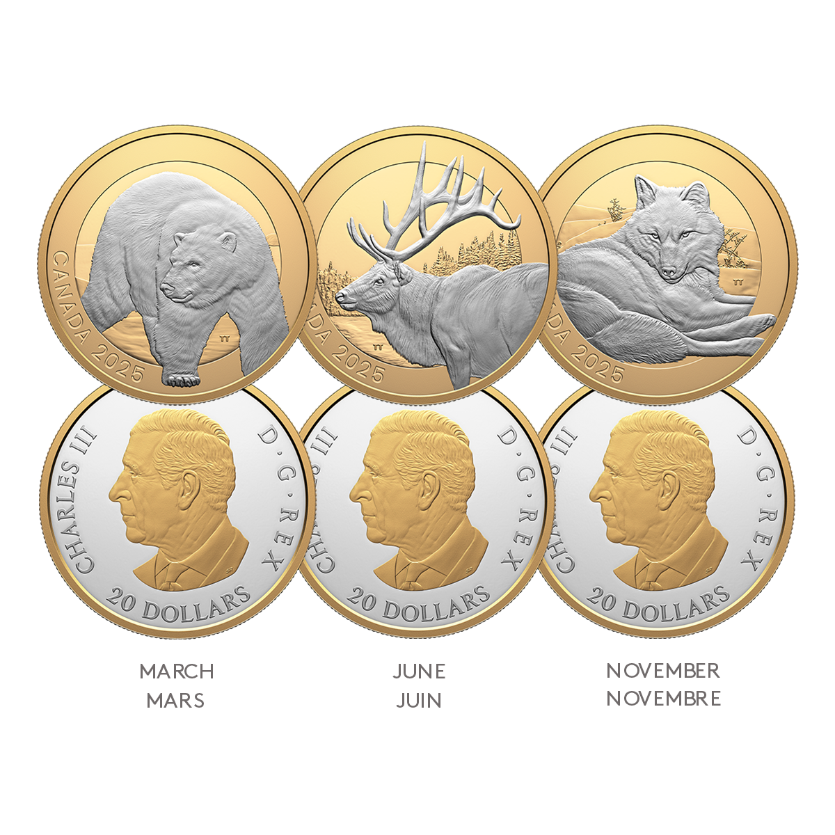 Animal Portraits – Fine Silver Three-Coin Subscription (2025)
