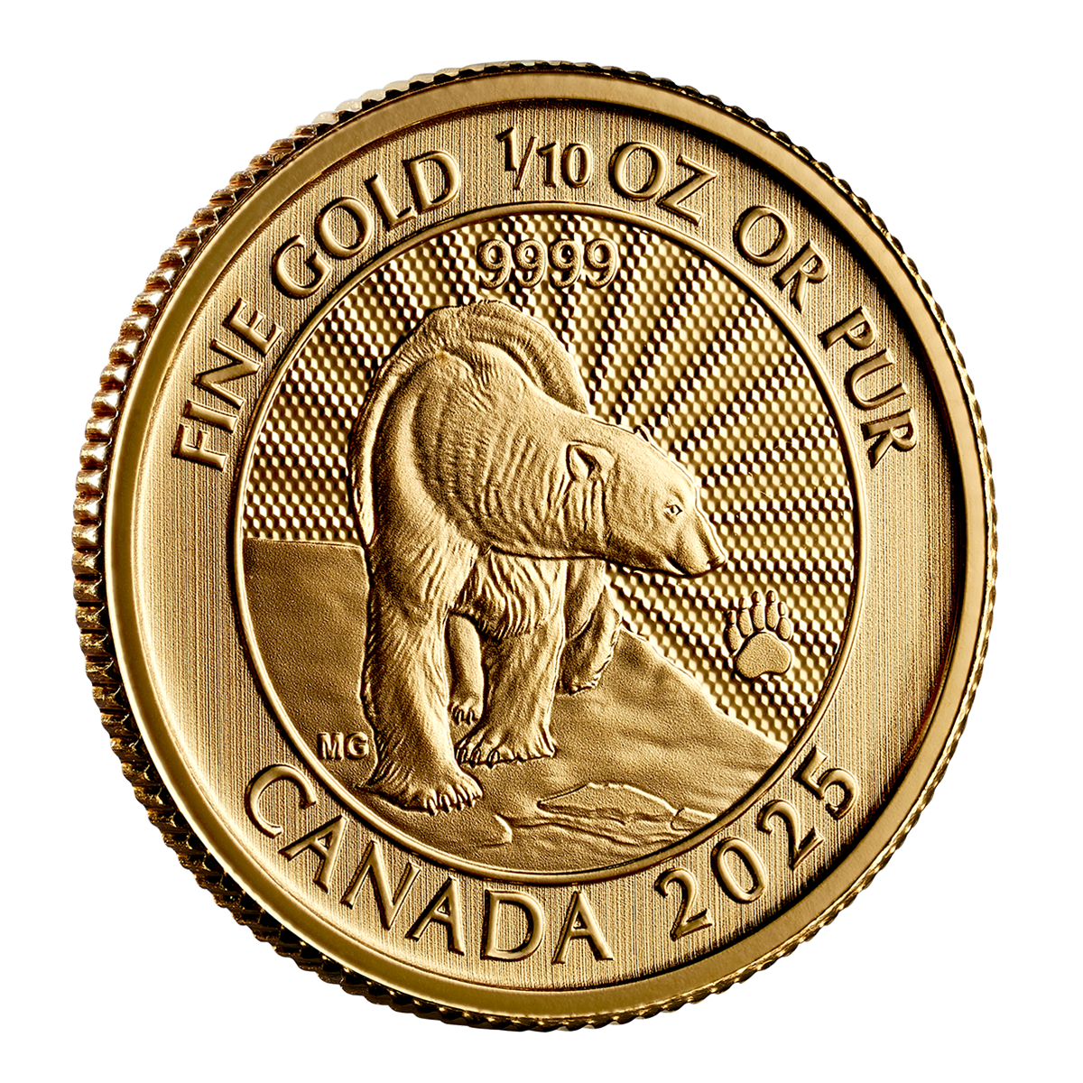 마제스틱 북극곰: First Strikes - 1/10온스. 99.99% 순금 주화 (프리미엄 불리온) (2025)