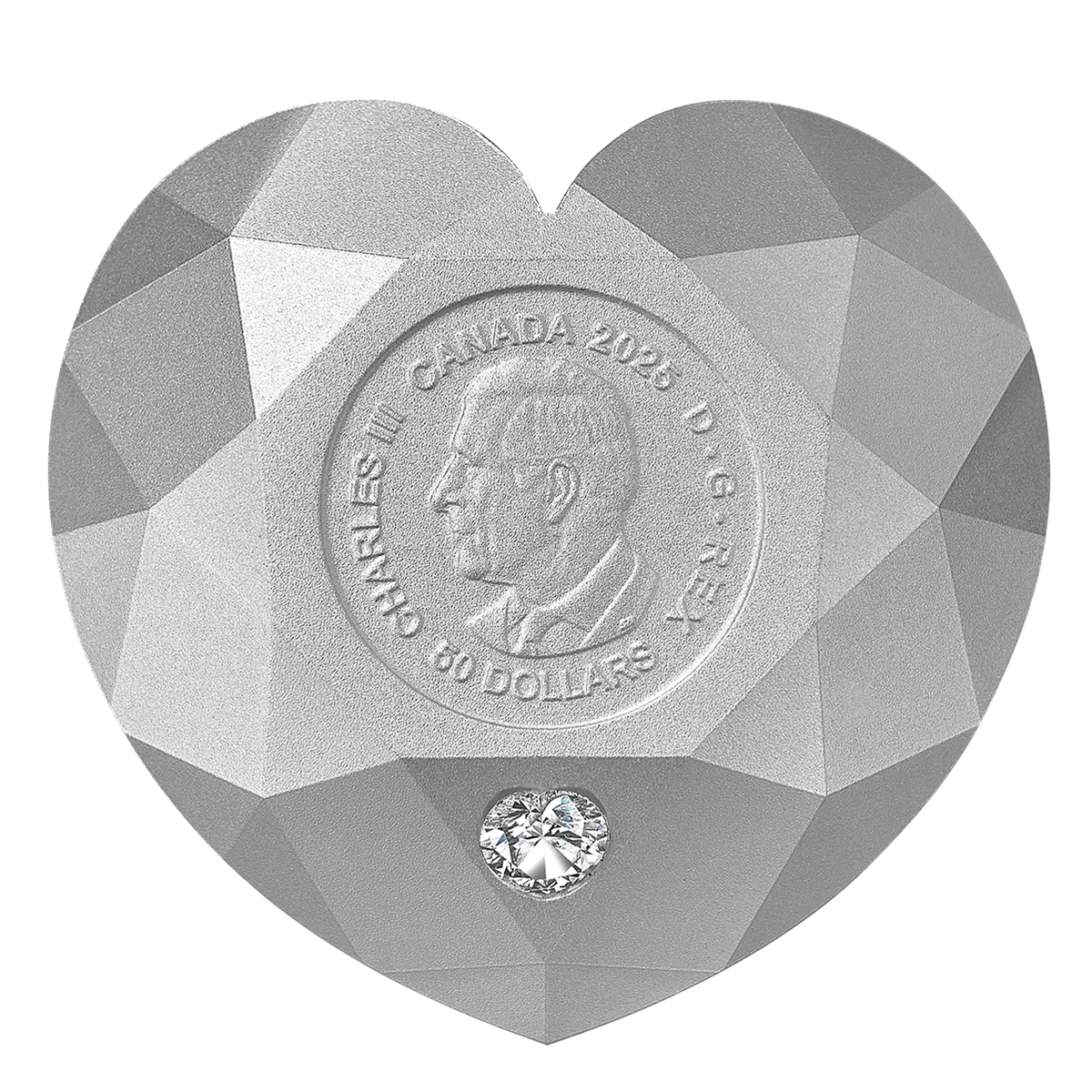 Heart Diamond – Fine Silver Diamond-Shaped Coin