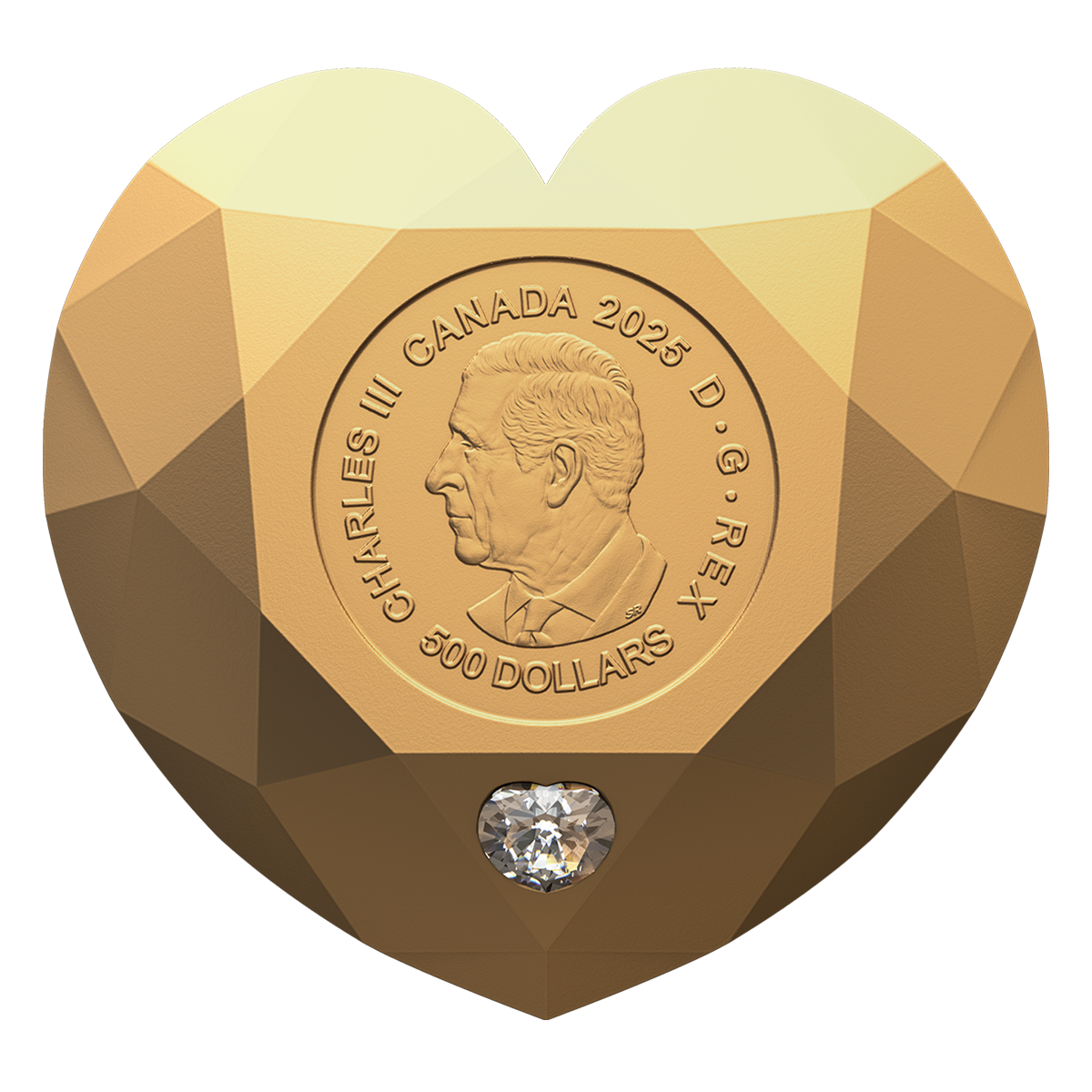 Heart Diamond – Pure Gold Diamond-Shaped Coin