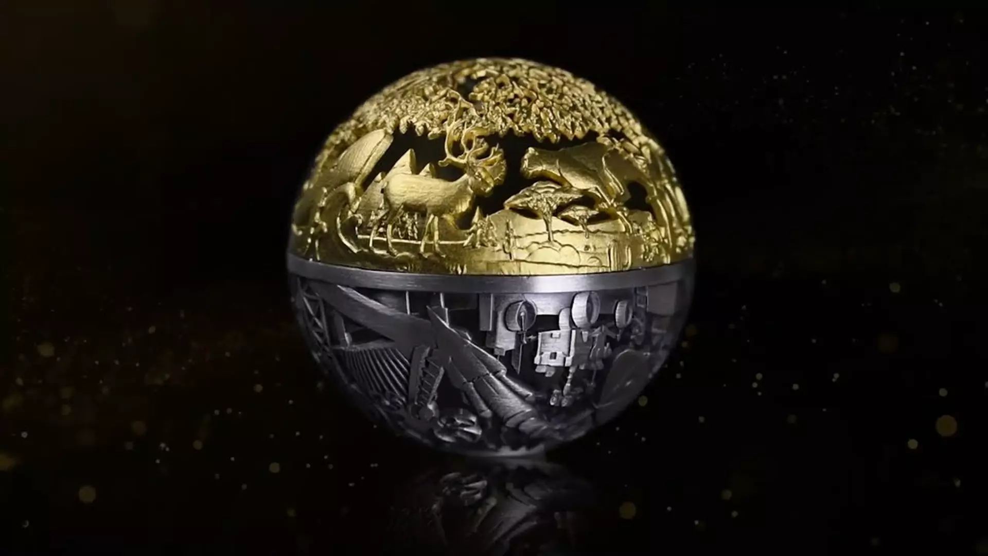 Spherical Mints Spherical Filigree Nature And Technology – 2 oz. Fine Silver Coin | The ...