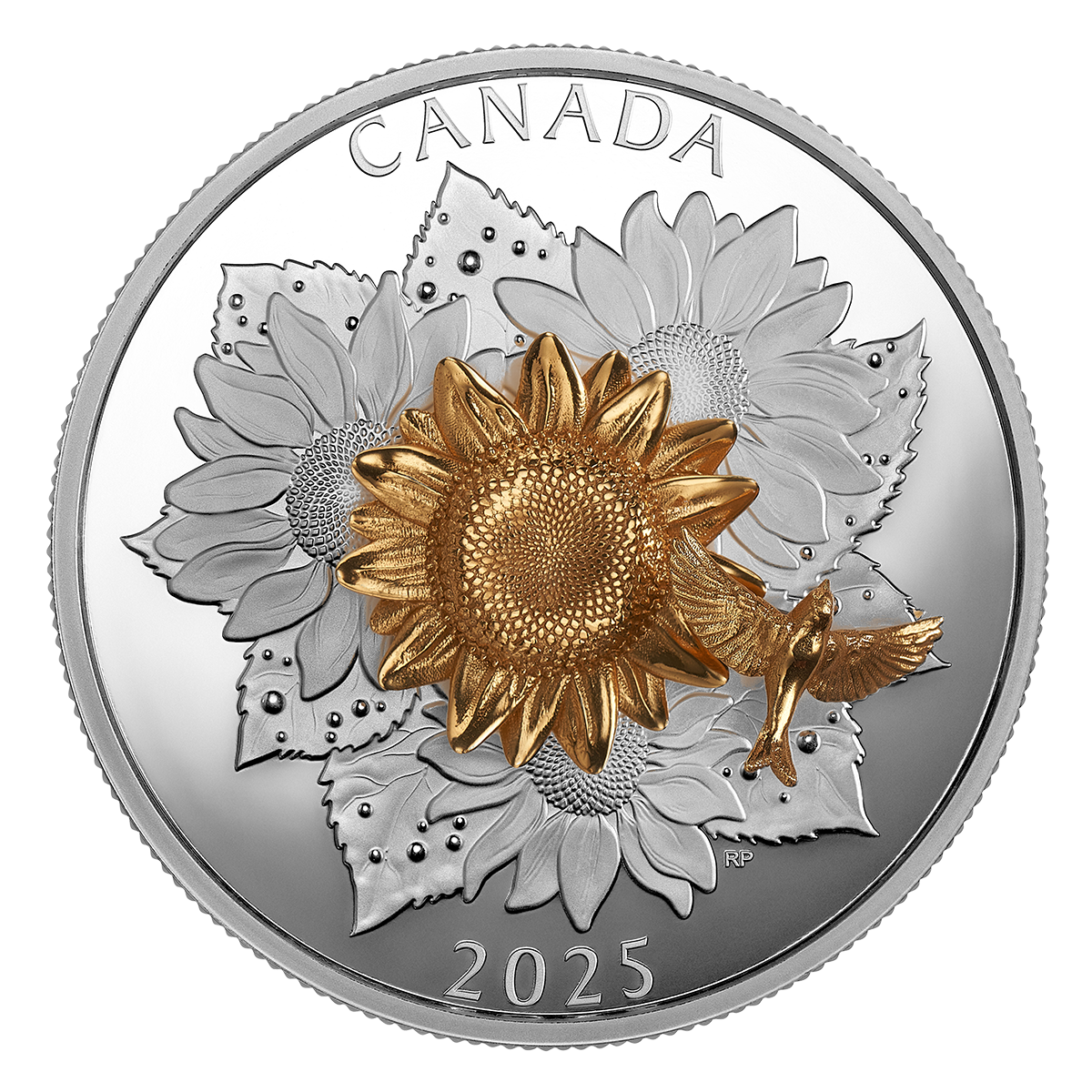 The Goldfinch and the Bloom – 5 oz. Pure Silver Coin