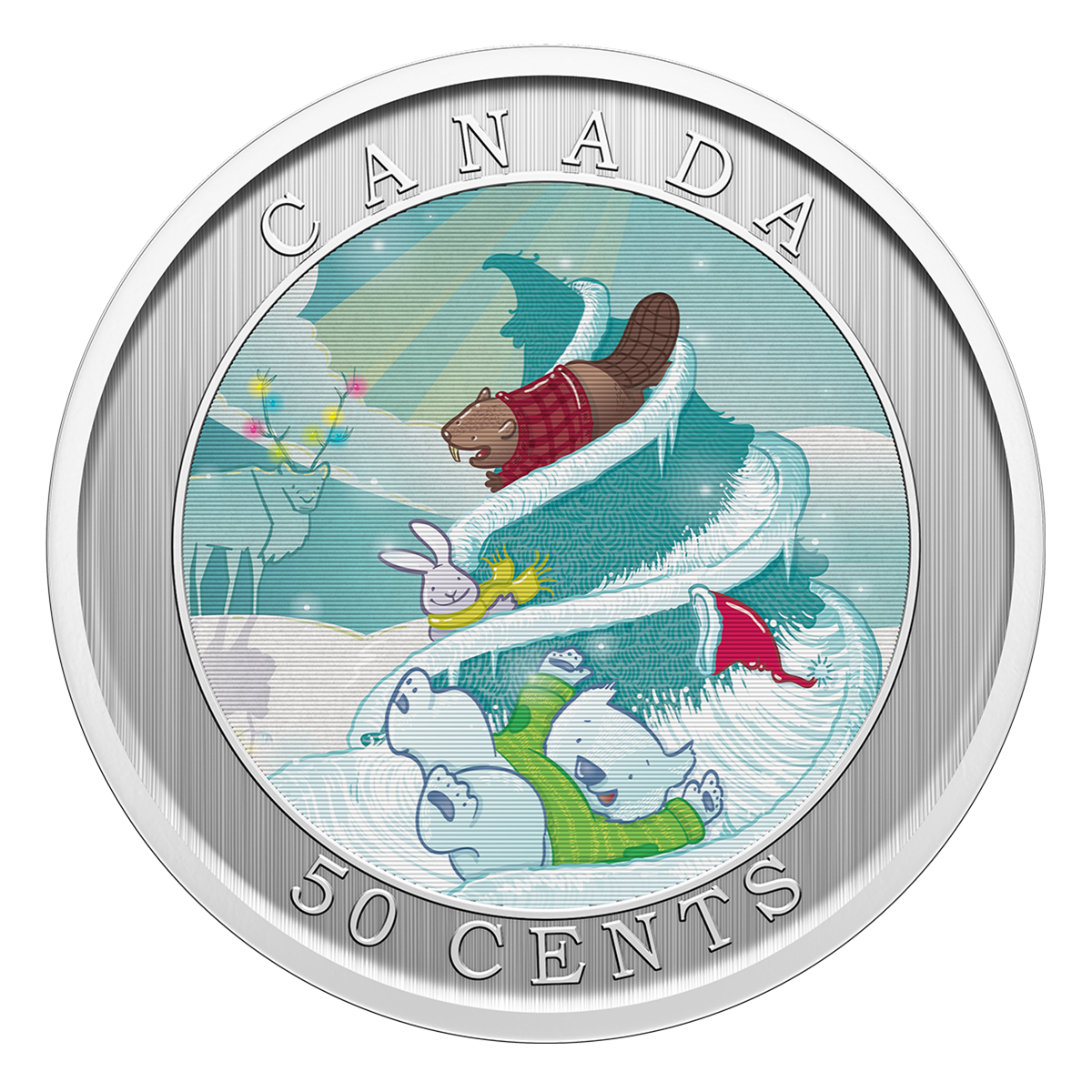 Whimsical Holiday Tree – Lenticular Coin (2025)