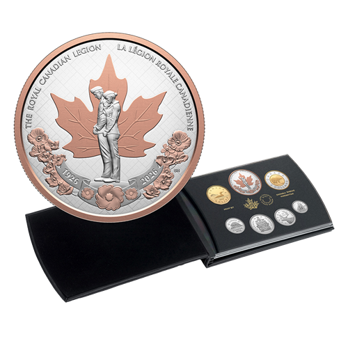 Ensemble épreuve numismatique en argent fin – 100ᵉ anniversaire de la Légion royale canadienne (2026)