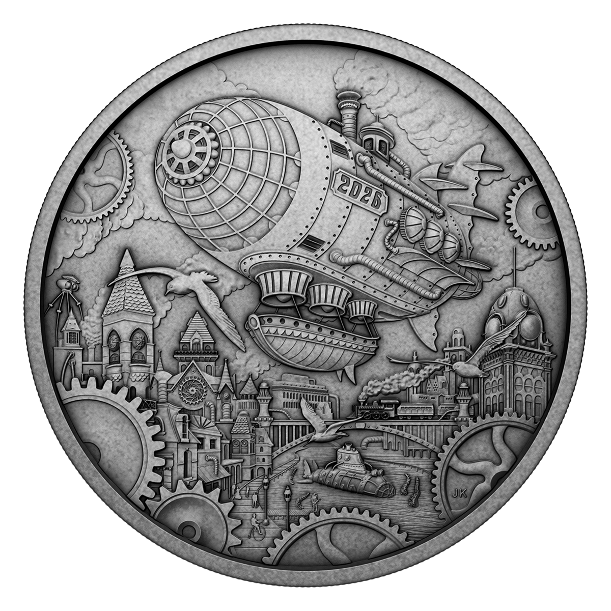A Whimsical Tale: Blimp – 3 oz. Fine Silver Coin