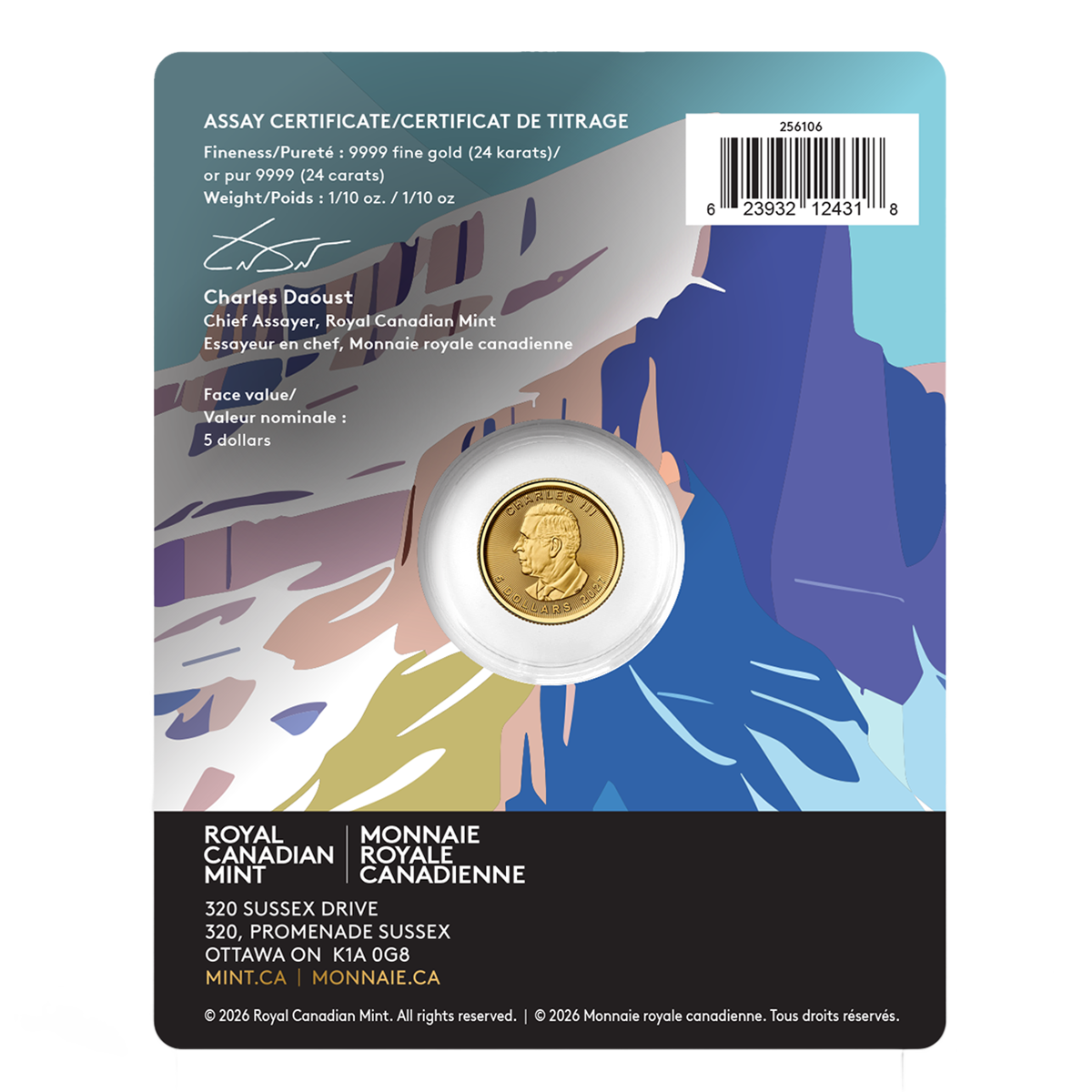 2027 Treasured Gold Maple Leaf: Loon Privy Mark - 1/10 oz. 99.99% Pure Gold Coin (Premium Bullion)