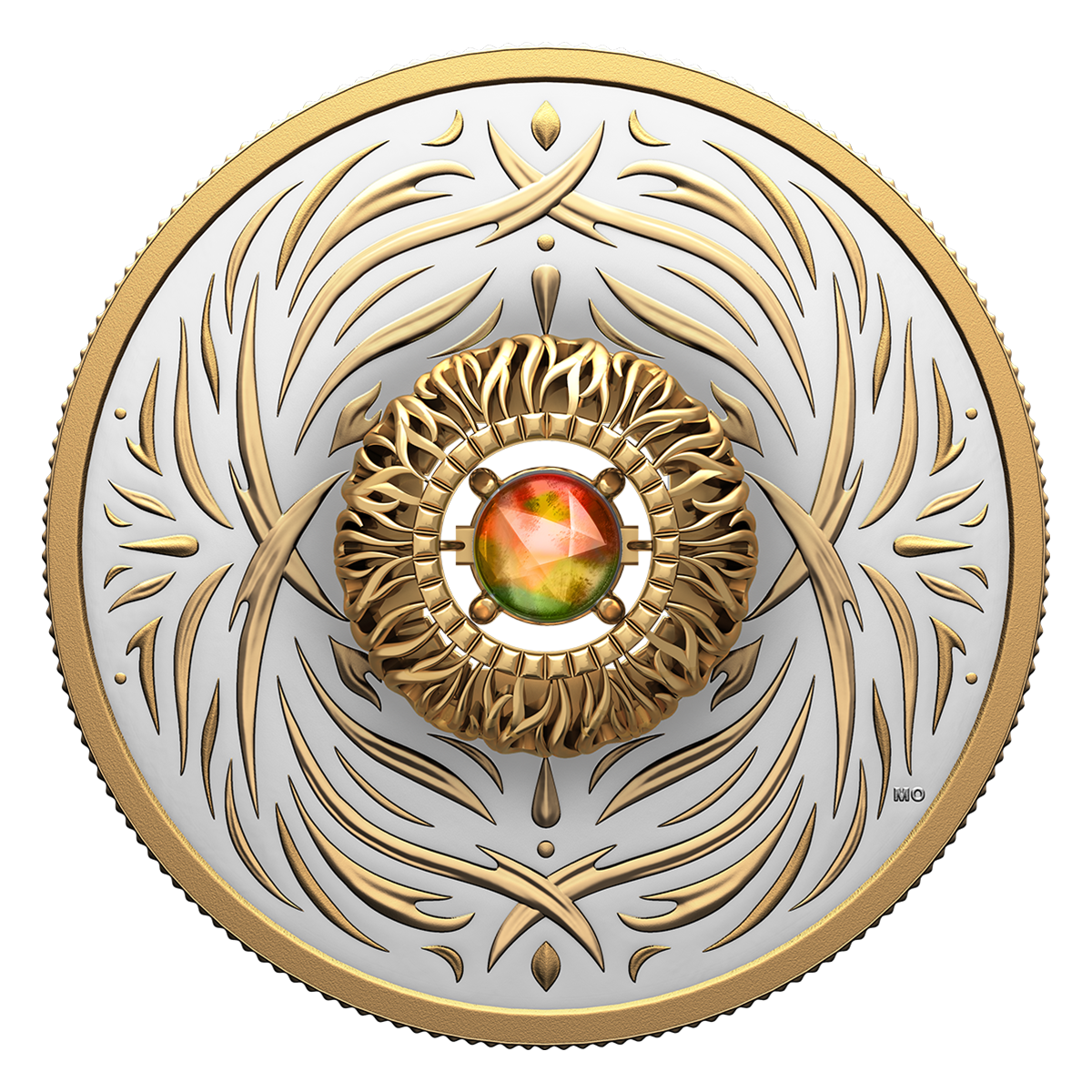 Dancing Ammolite: Elements of Nature - Fire – Fine Silver Coin