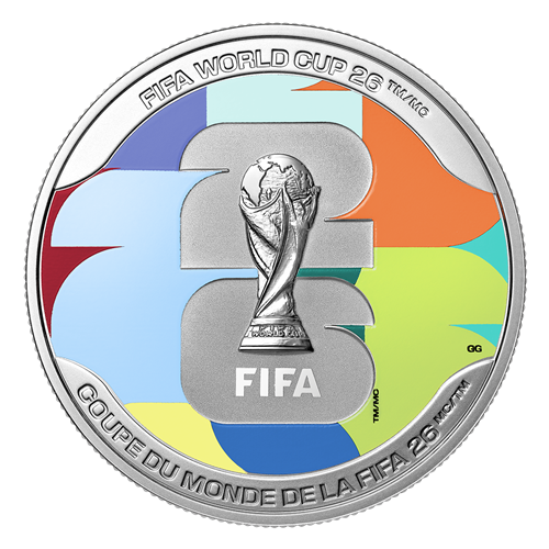 Coupe du Monde de la FIFA 2026ᵀᴹ : Nous sommes 2026ᵀᴹ – Pièce de 1 oz en argent fin