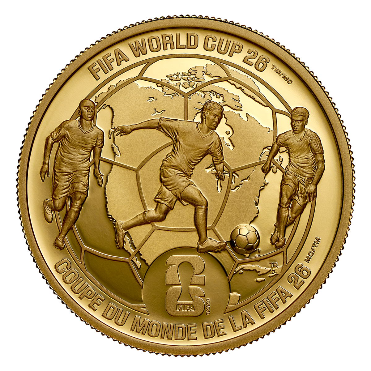 FIFA World Cup 2026ᵀᴹ: We All Play Together – 1 oz. Pure Gold Coin