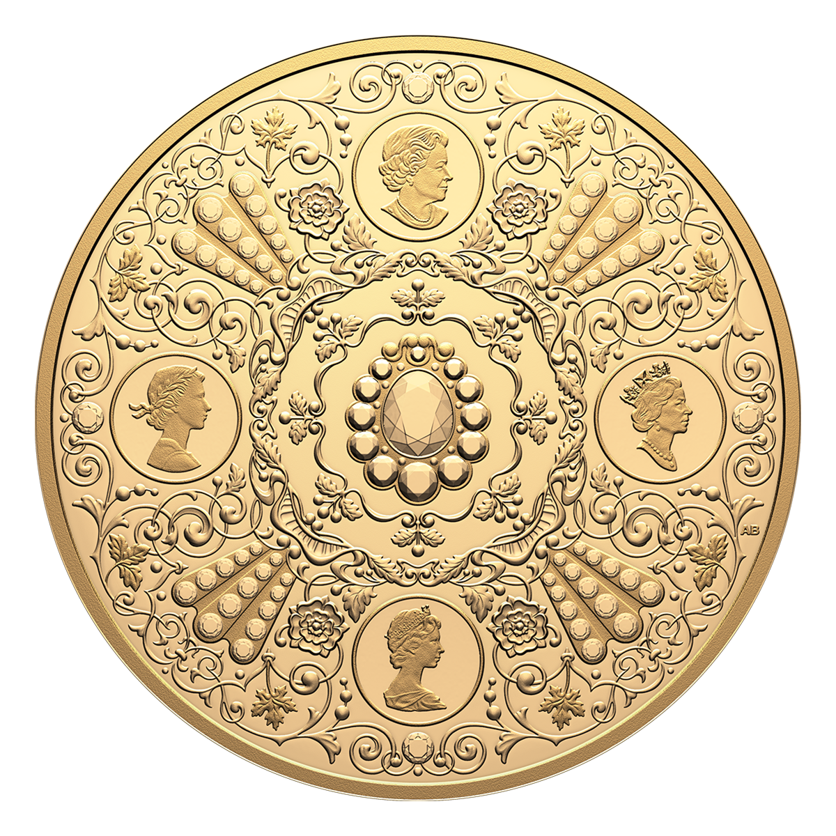 Crown Jewels: A Tribute to the 100th Anniversary of the Birth of Queen Elizabeth II – 5 oz. Pure Gold Coin