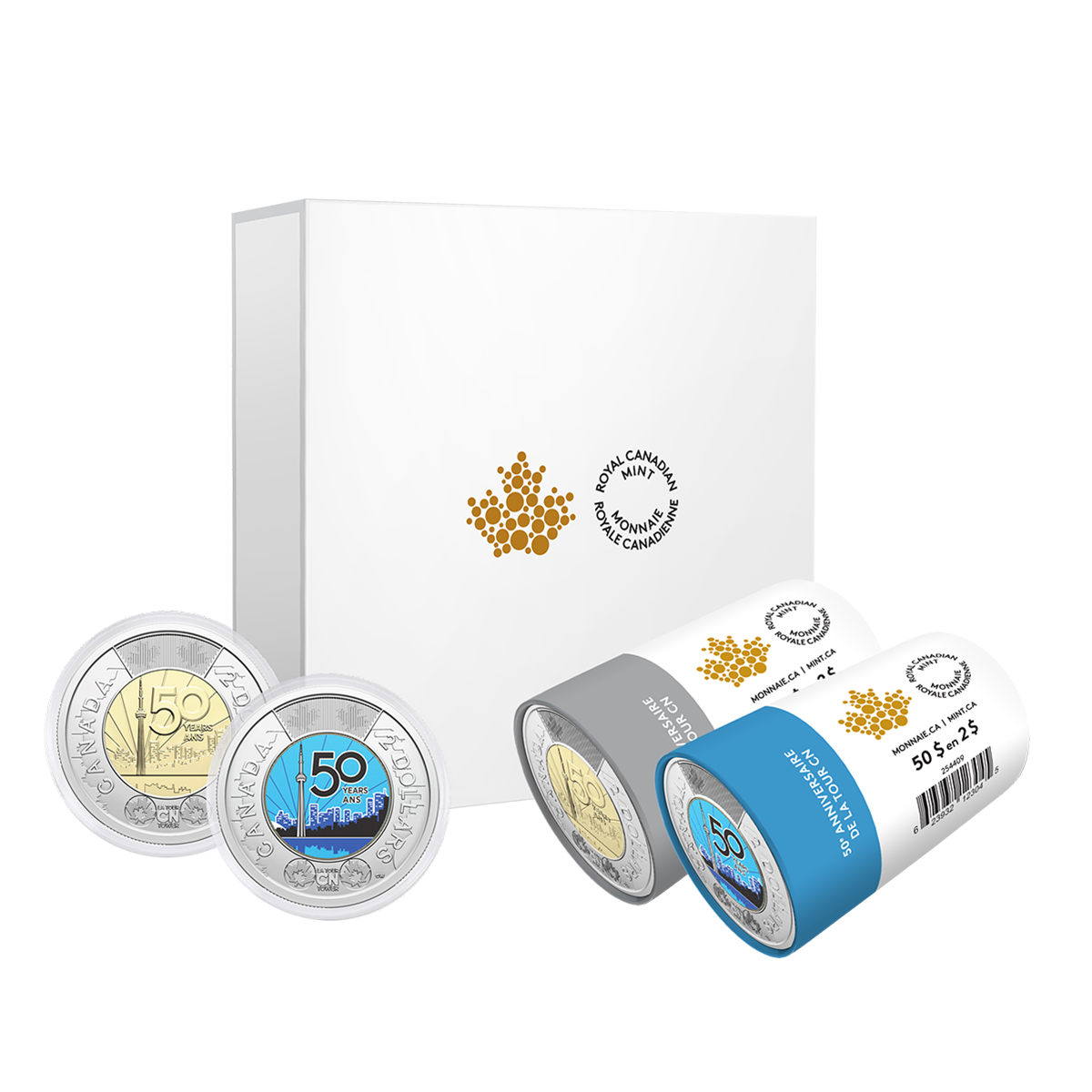 2026 $2 50th Anniversary of the CN Tower Special Wrap Roll Box Set